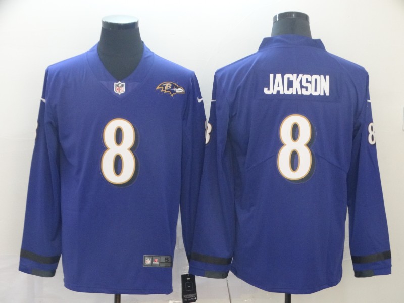 Men's Baltimore Ravens Lamar Jackson #8 Purple Jersey